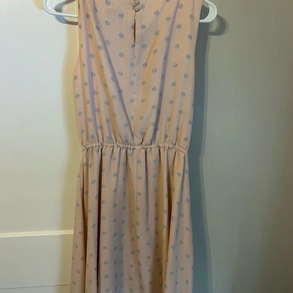 Elle Peach and Blue Midi Dress.  No Belt - Picture 3 of 5